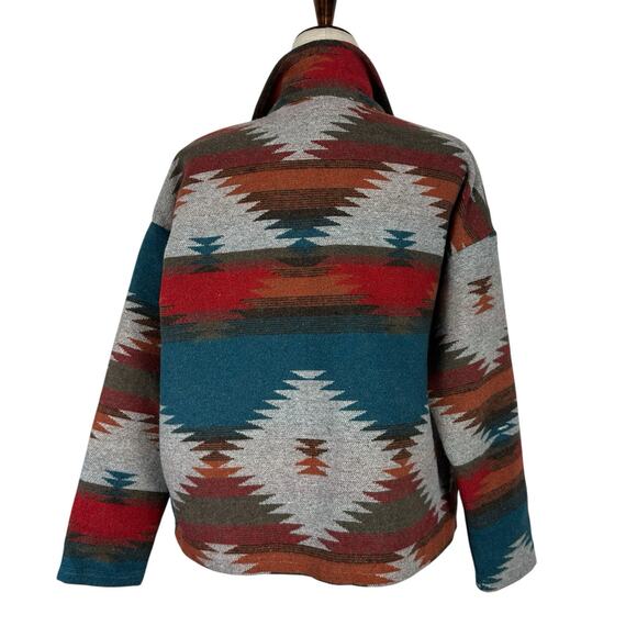 Blue B Collection Jacket Women Small Shacket Aztec Tribal Western Festival - Picture 3 of 12